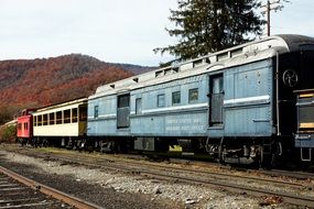 train in depot in West Virginia