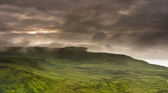 stormy sky over the mountains in Ireland