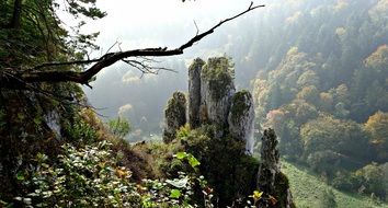 Beautiful landscape with the Rock Glove in autumn