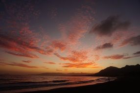 sunset afterglow in mazarron