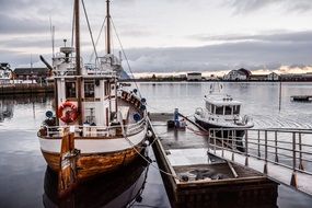 ship is moored in the north port