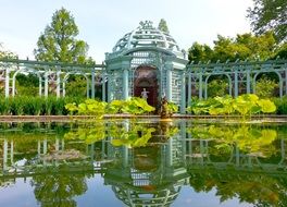 goldfish pond in front of the castle