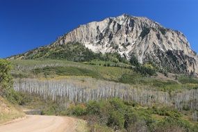 Landscape of Colorado mountains in autumn