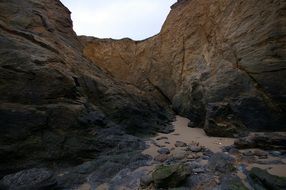 cliffs on the beach in france