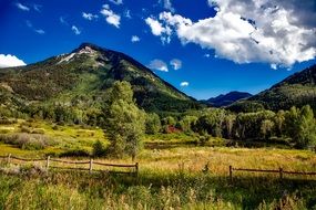 ranch at the foot of the rocky mountains in colorado
