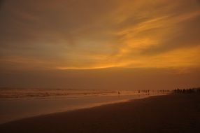 sunset on Ocean beach