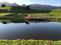 Beautiful lake and mountains in Tyrol