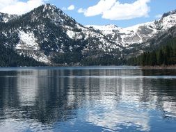 Mountain on a Lake Tahoe bank