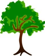 graphic image of a tree with lush green crowns
