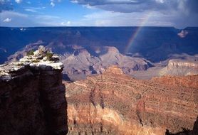 rainbow over the Grand Canyon