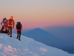 people on top of mont blanc