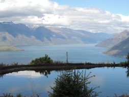 Landscape with the lake in New Zealand