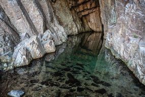 clear water in the cave