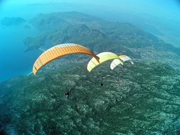 Paragliding extreme sport activity