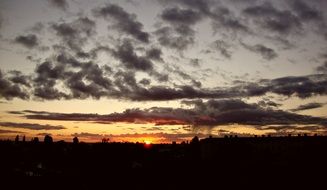 evening sky in the dark