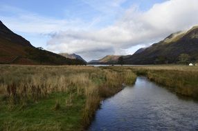 panorama of Buttermere Lake in England