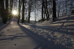 The Sun Winter Landscape, poland