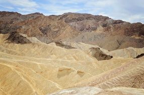 landscape of the death valley in Eastern California