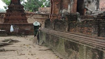 Temple in the city of Ayutthaya in Thailand