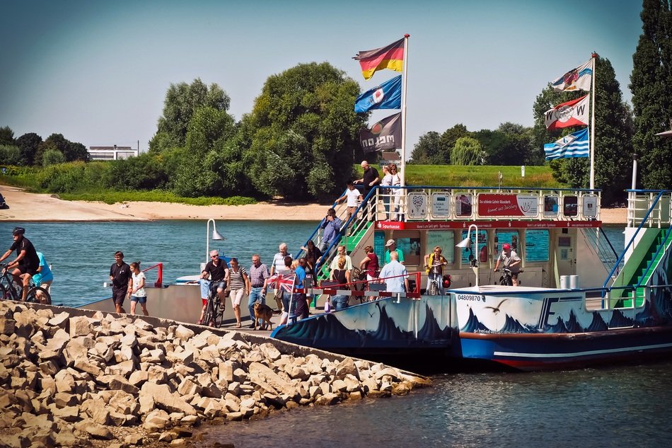 ferry on the river rhine