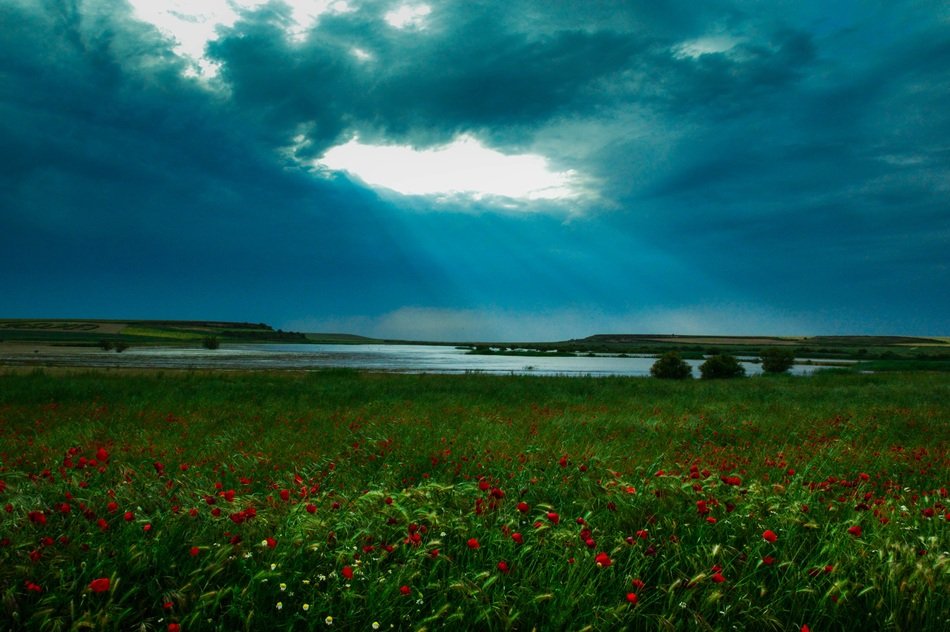 play of light over a picturesque landscape