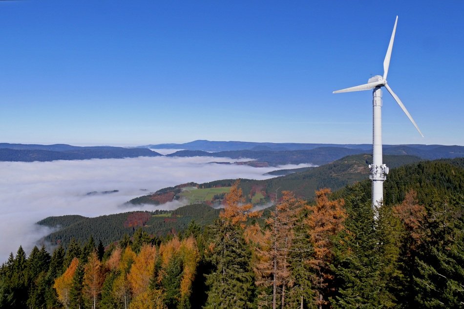 wind turbine over the black forest