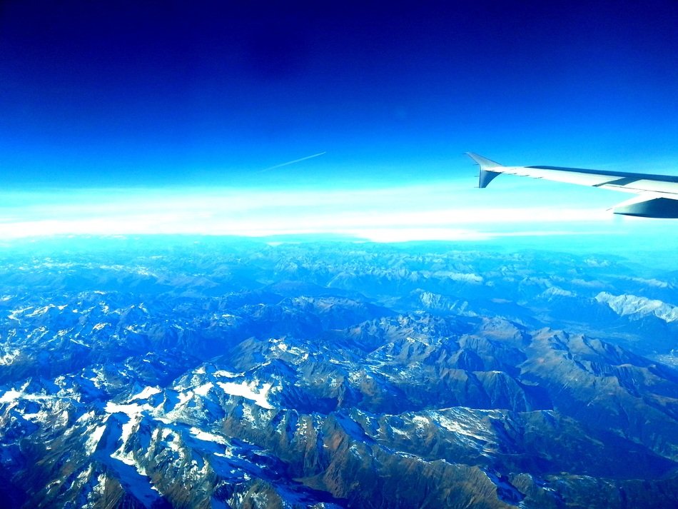 View of Switzerland from the plane