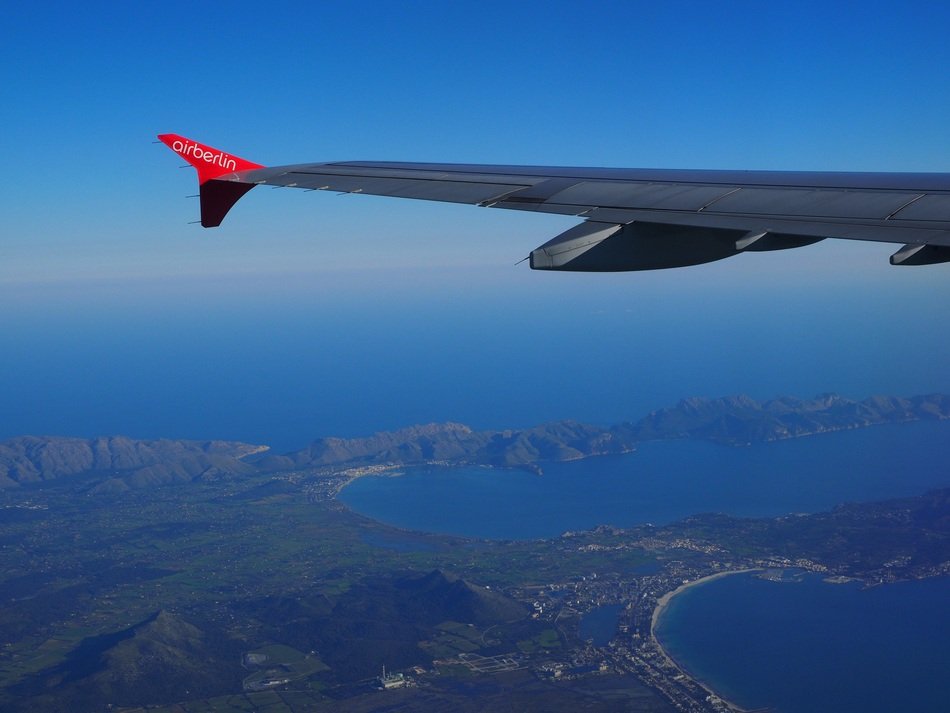 aerial view of the bay pollenca