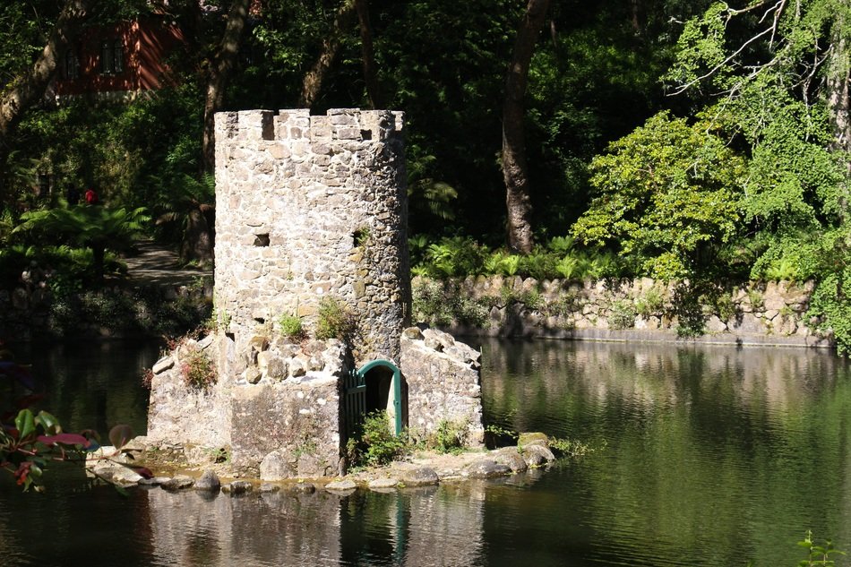 castle on the lake in Sintra