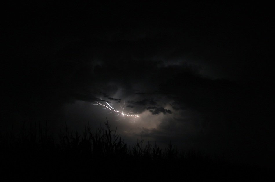 Beautiful bright lightning in the beautiful black sky