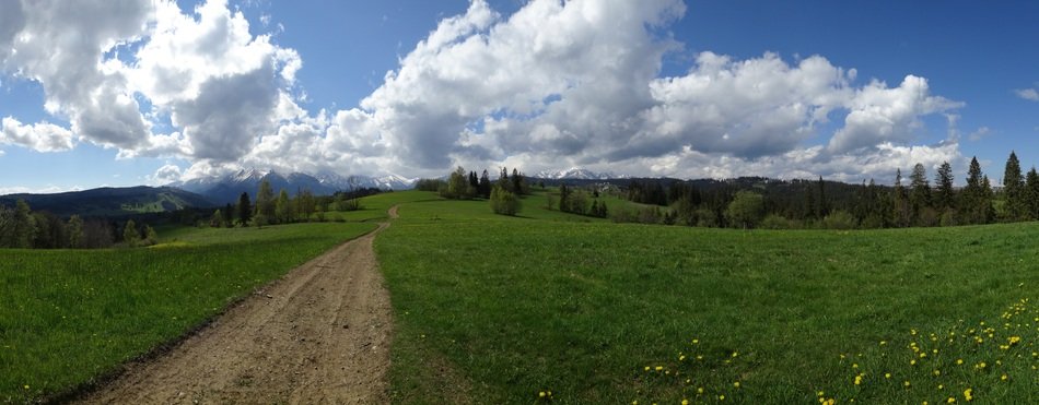 long smooth road in the Tatras
