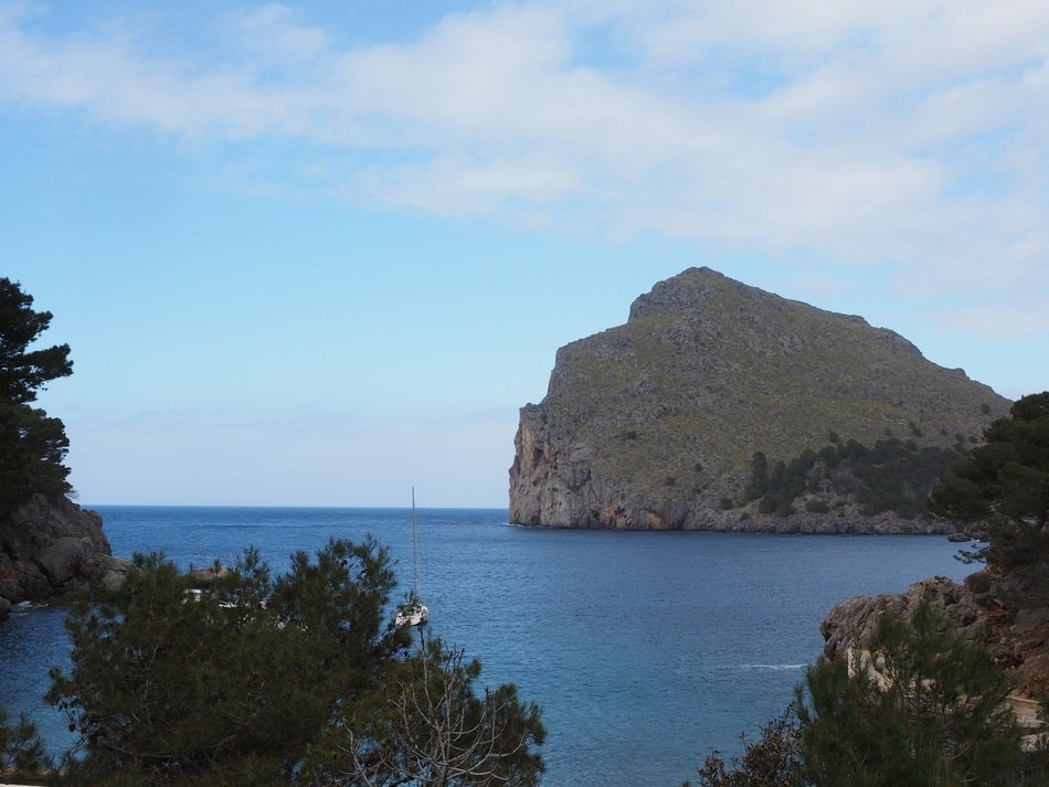 scenic landscape of bay of sa calobra