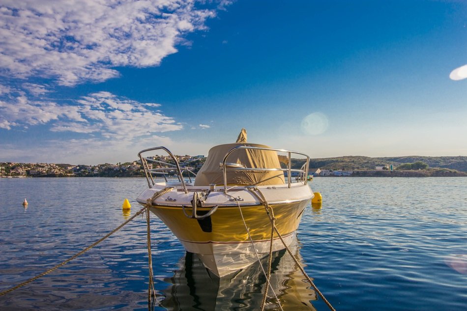 boat off the coast of spain