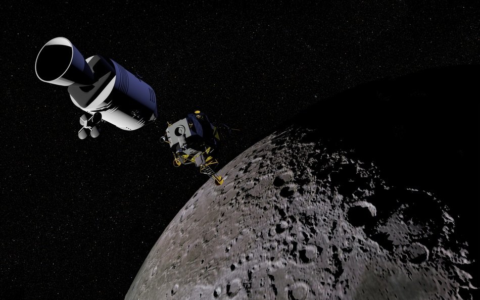 photo of Space capsule and moon