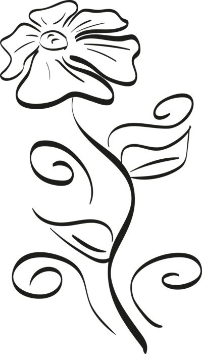 line art beautiful Flower