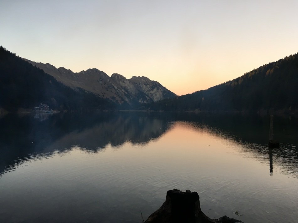 quiet lake in the mountains