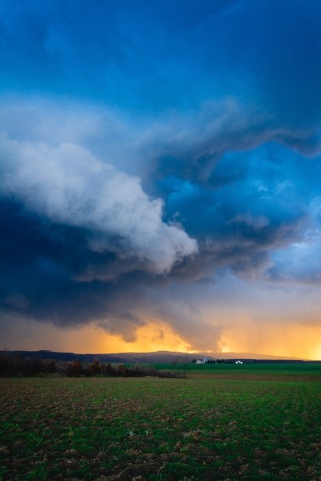 blue clouds storm weather