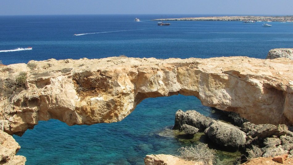 natural korakas bridge in the cape greco