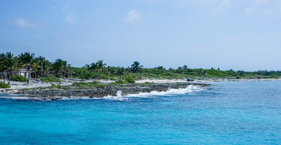 panorama of the coast of the island of Cozumel