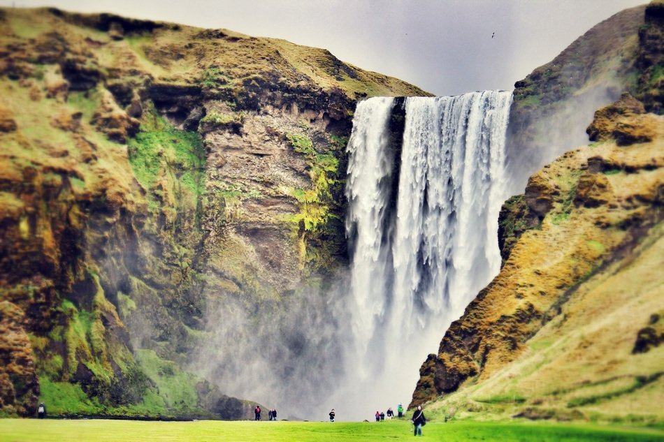 Skougafoss - a waterfall on the Skougau River, in the south of Iceland
