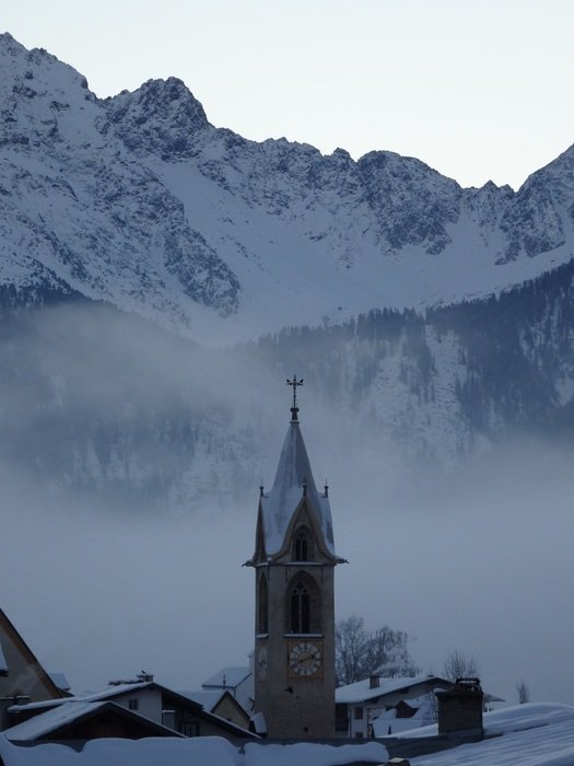 church near the mountains in austria