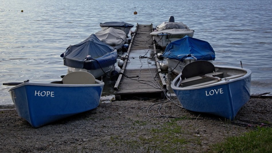 boats near the boardwalk