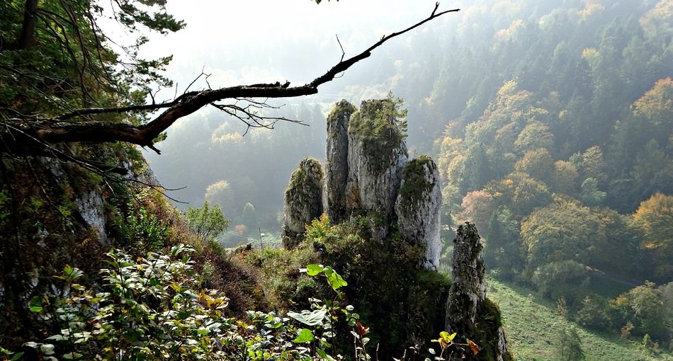 Beautiful landscape with the Rock Glove in autumn