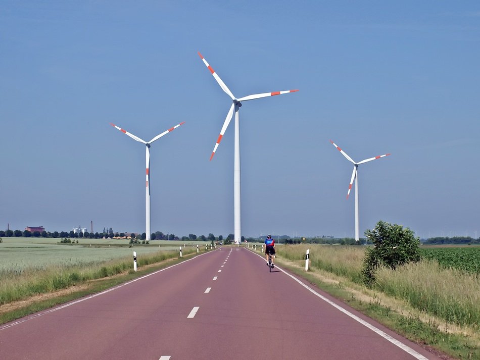 windmills along the highway
