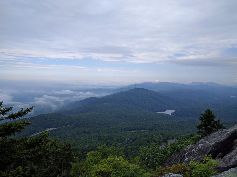 landscape of mountains in North Carolina