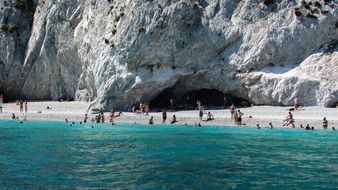 landscape of peppble beach in Skiathos