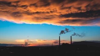 storm and blue clouds