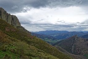 cloudy sky over mountain landscape