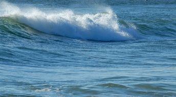 ocean waves with whitecaps