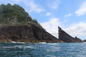 cliffs on the Pacific coast in New Zealand